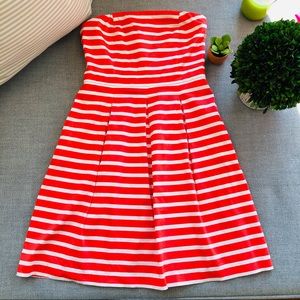 Gap strapless dress with pockets and boned corset